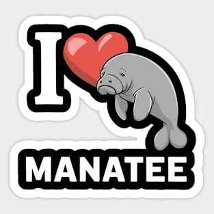 I Love Manatee Sticker